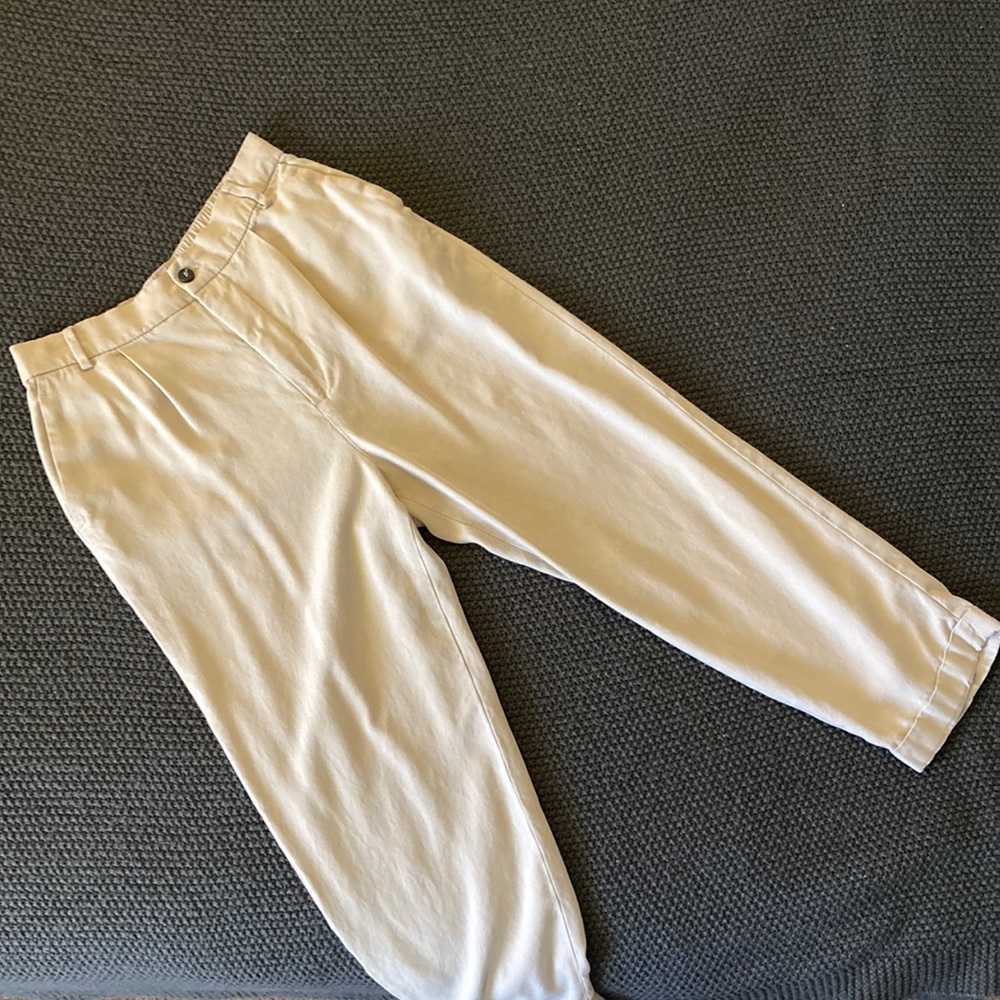 Zara pleated tapered ankle-length trousers
